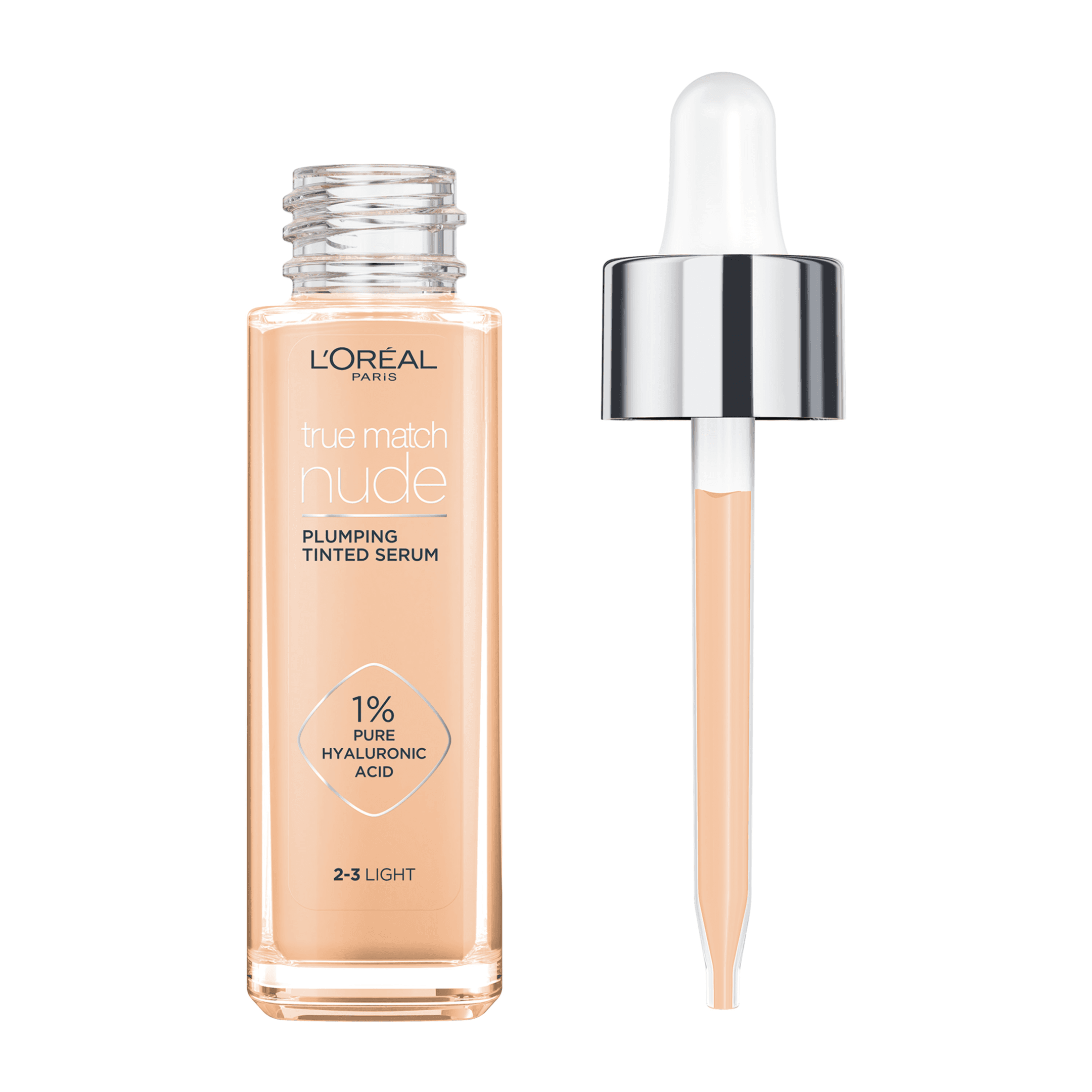 L'Oreal Paris True Match Nude Plumping Tinted Serum 2-3 Light 30 ml - produktbild 2