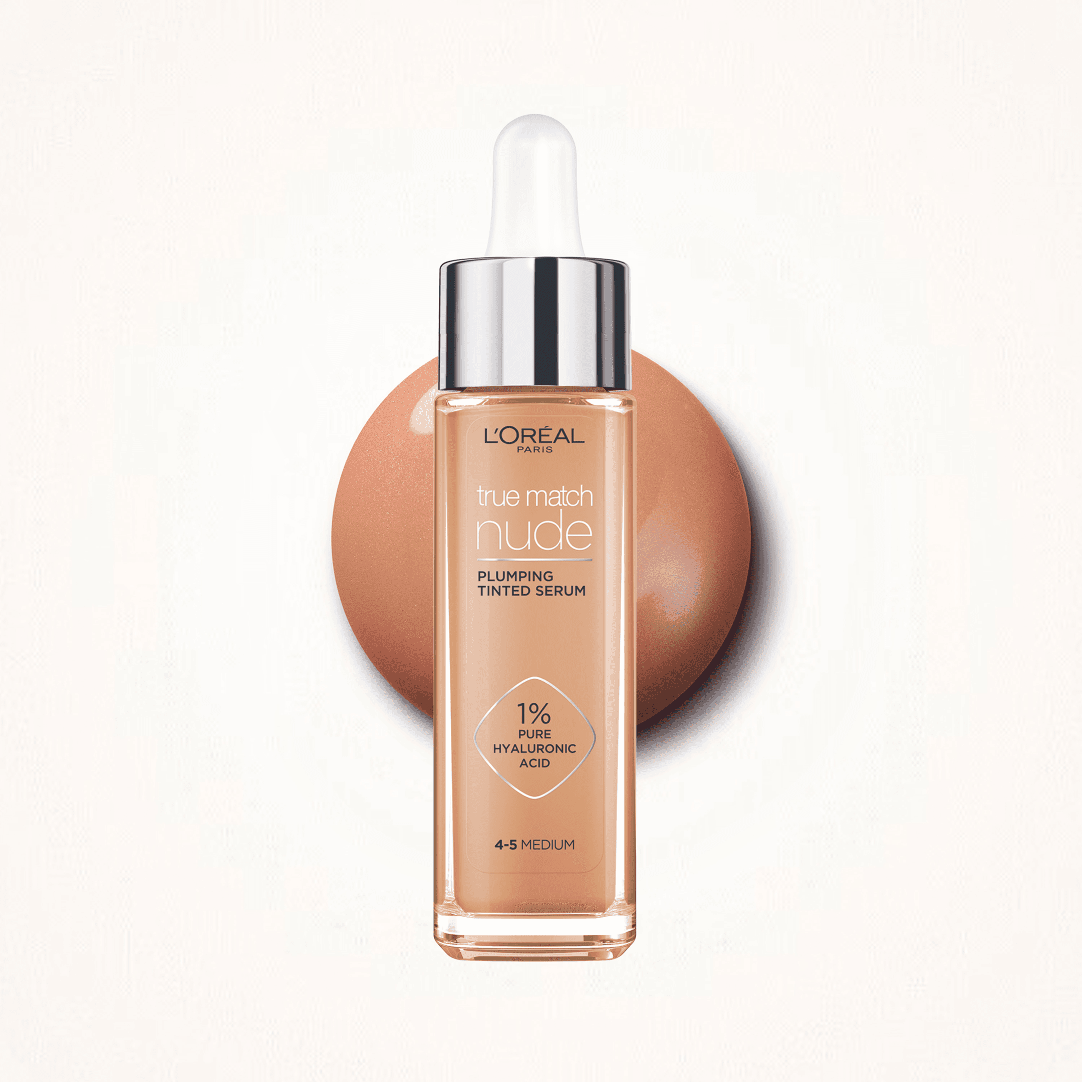 L'Oreal Paris True Match Nude Plumping Tinted Serum 4-5 Medium 30 ml - produktbild 3