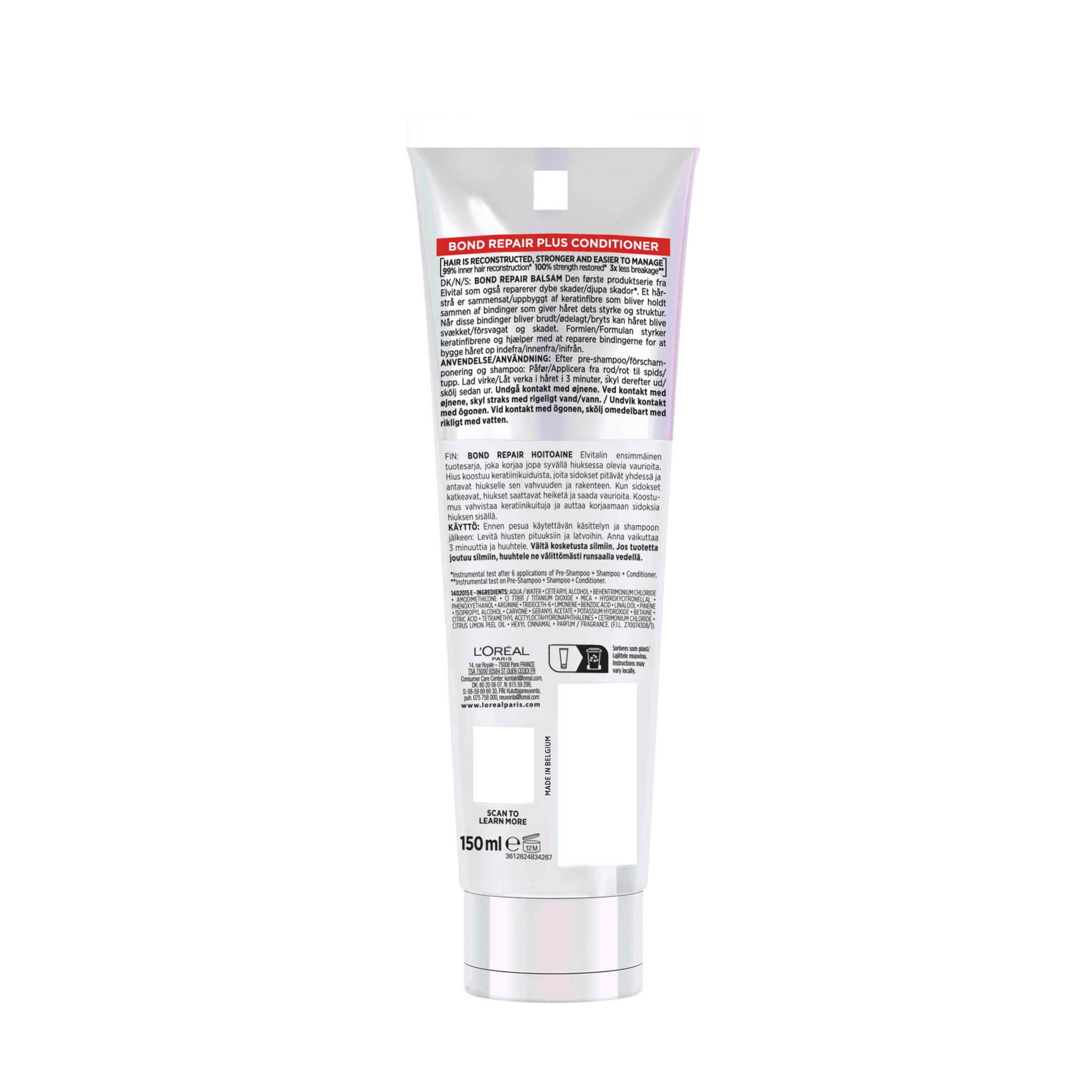 L'Oréal Paris Elvital Bond Repair Conditioner 150 ml - produktbild 2