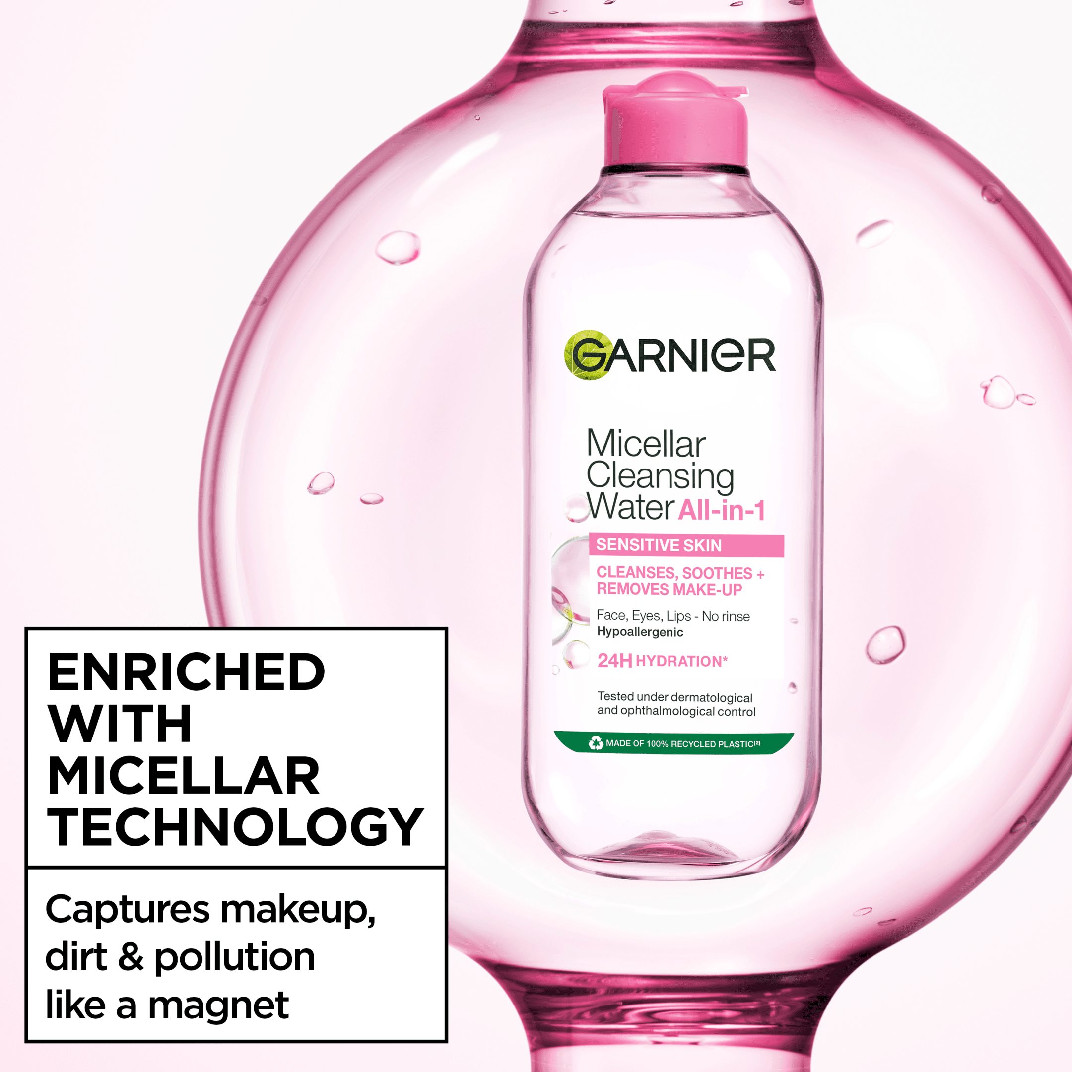 Garnier Micellar Cleansing Water All-in-1 Micellärvatten 400 ml - produktbild 3