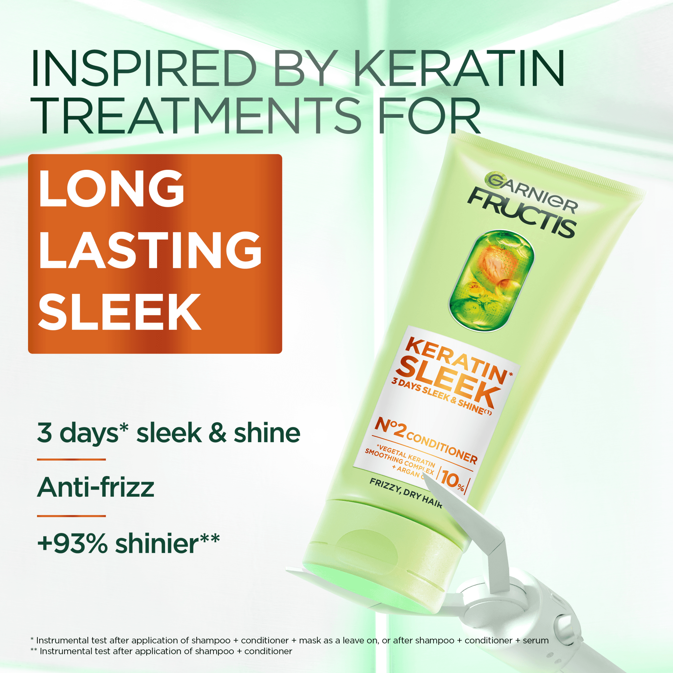 Garnier Fructis Keratin Sleek Balsam 200 ml - produktbild 2