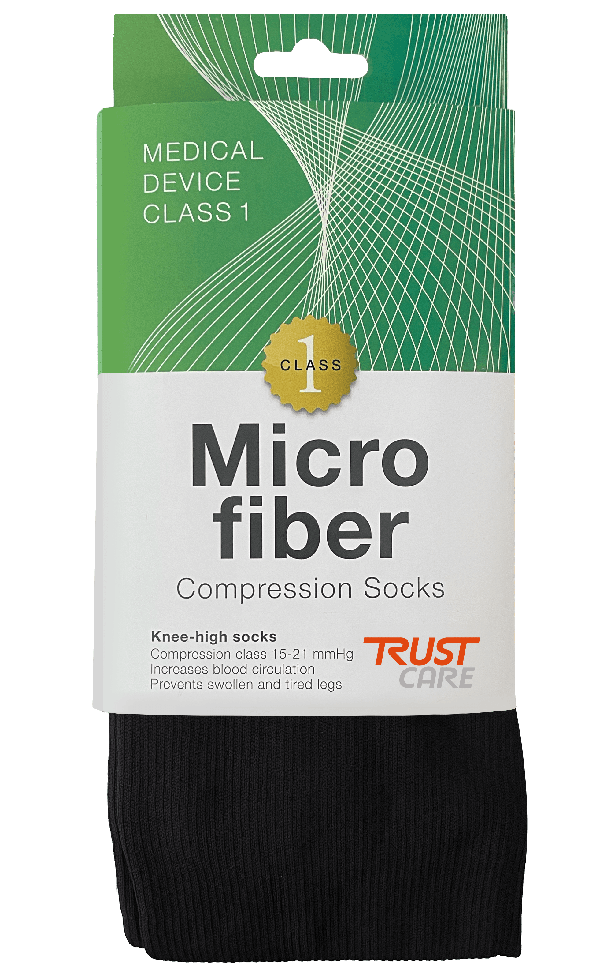 Trust Care Microfiber Compression Socks Svart L 2