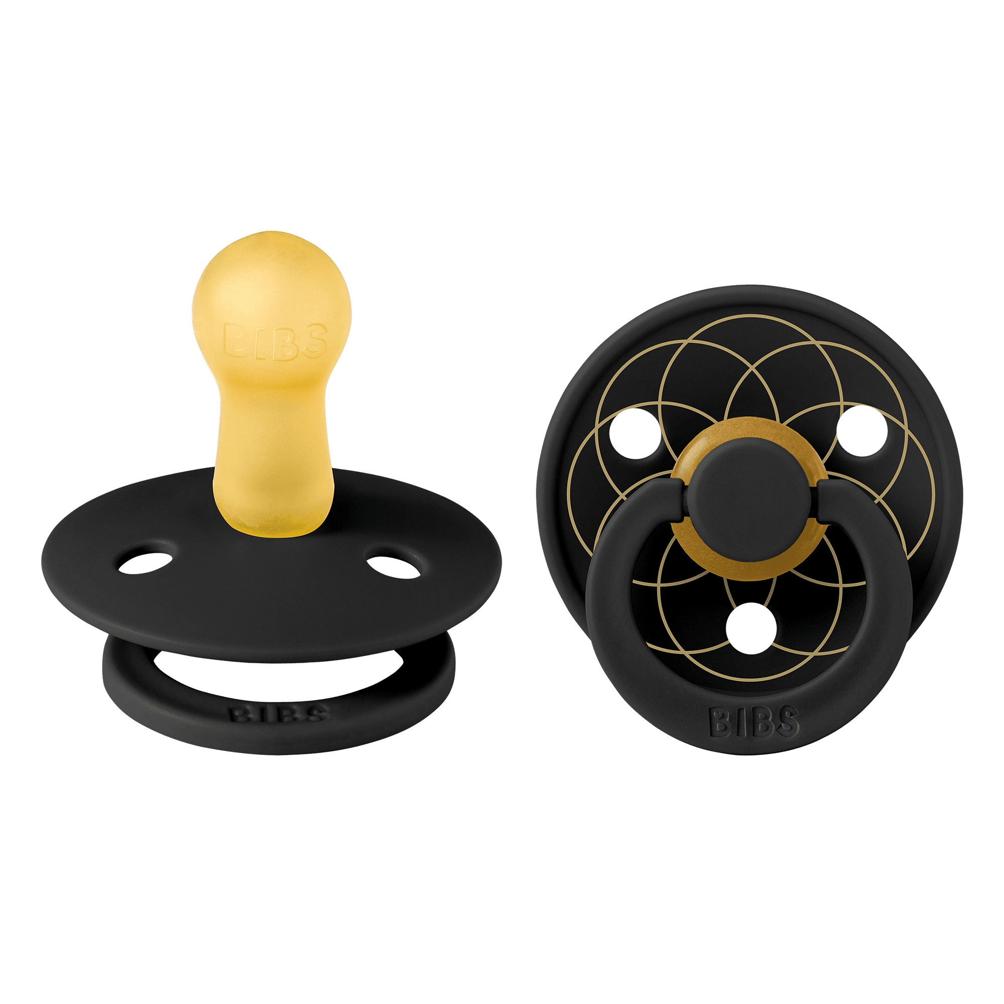 BIBS Studio Colour Layl Latex Size 2 Black Gold 2-pack