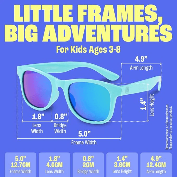 Baby Sunnies Kids Sunglasses Sky Blue 3-8 år 3