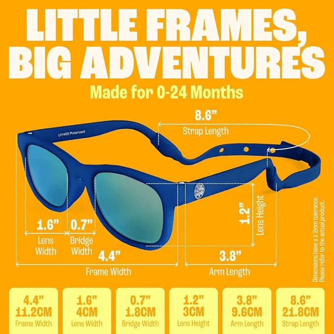 Baby Sunnies Baby Sunglasses Navy Blue 0-24 mån 3
