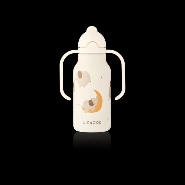 LIEWOOD Kimmie Sugrörsflaska Elephant/Creme de la Crème 250 ml