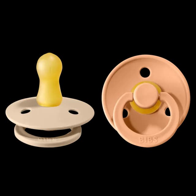 BIBS Colour Latex Size 1 Vanilla/Peach 2-pack