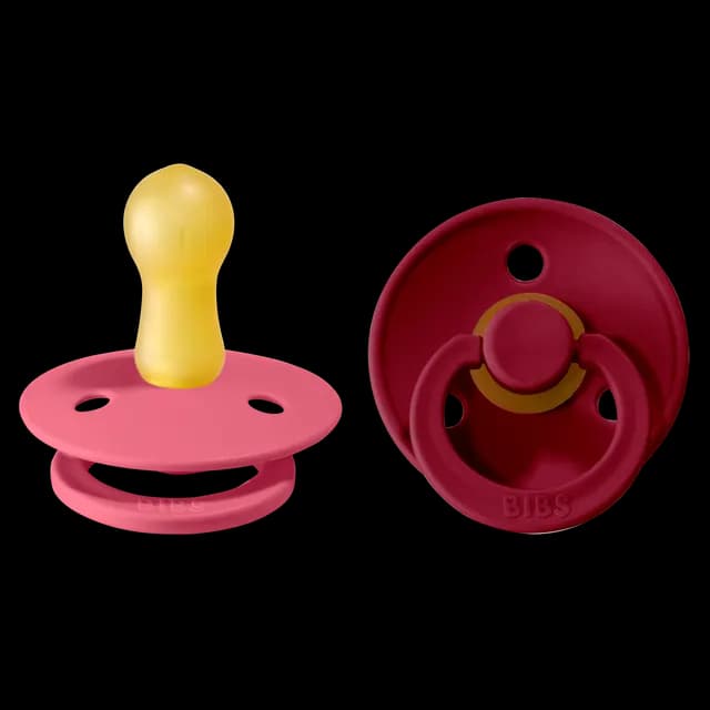 BIBS Colour Latex Size 2 Coral/Ruby 2-pack