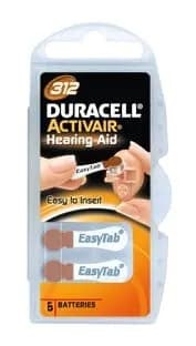 Duracell Batteri Activair 312, 6 st
