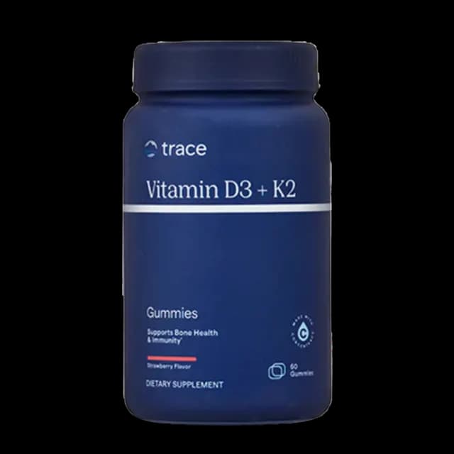 Trace Minerals Vitamin D3 + K2 Strawberry 60 gummies