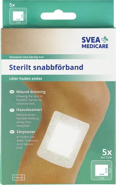 Svea Medicare Sterilt Förband 6 x 7 cm 5 st