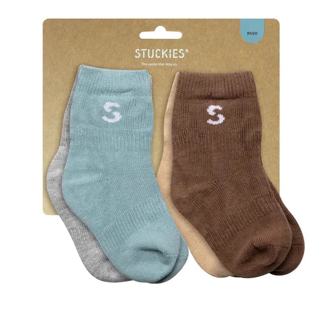 Stuckies River Utan anti-slip 10/15 0-6 mån 4-pack