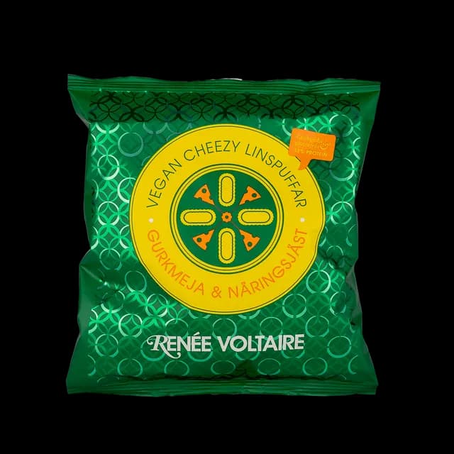 Renée Voltaire Vegan Cheezy Linspuffar Gurkmeja & Näringsjäst EKO 60 g