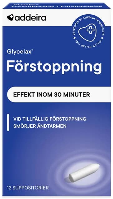 Addeira Glycelax förstoppning 12 st suppositorium
