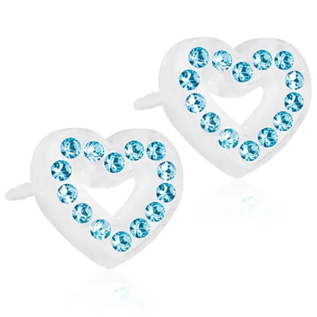 Blomdahl Örhängen Brilliance Heart Hollow Aquamarine 10mm