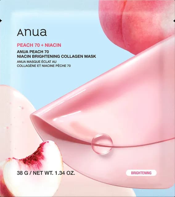 ANUA Peach 70 Niacin Brightening Collagen Mask 4 st