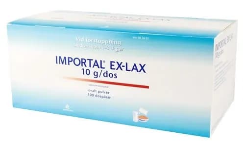 Importal Ex-Lax, oralt pulver i dospåse 10 g Vitaflo Scandinavia AB 100 st