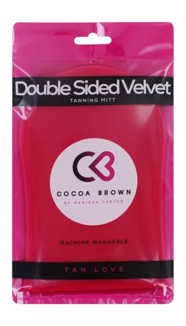 Cocoa Brown Deluxe Velvet Double-Sided Tanning Mitt