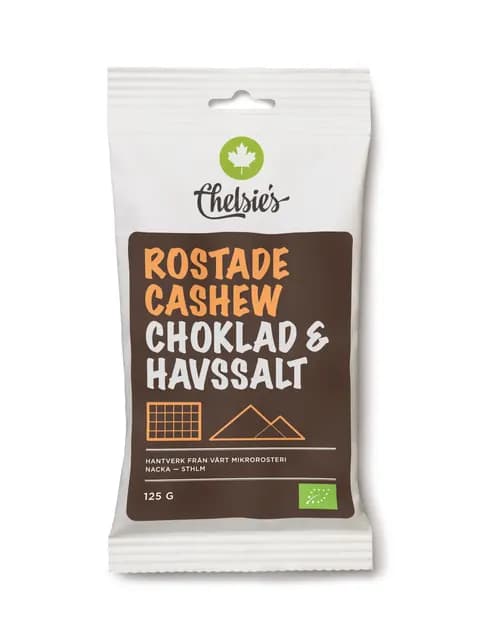 Chelsie's Rostade Cashew Choklad & Havssalt 125 g
