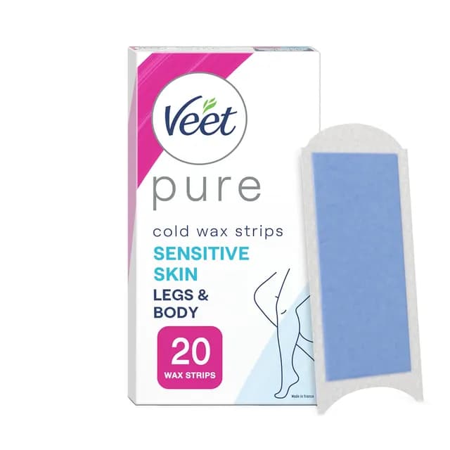 Veet Pure Wax Strips Ben & Kropp Känslig Hud 20 st