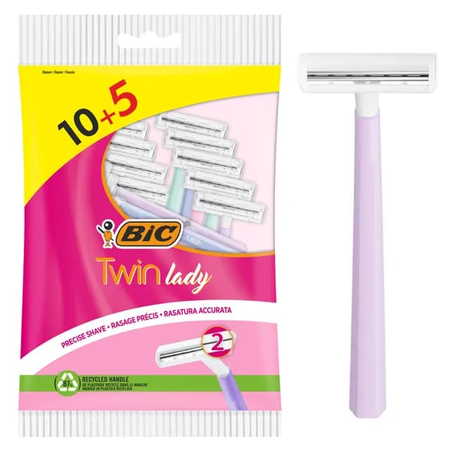 BIC Twin Lady Rakhyvlar 15-pack