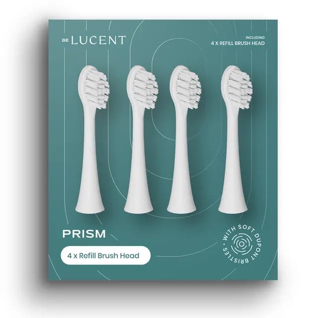Be Lucent Prism Tandborsthuvuden Refill Vit 4 st