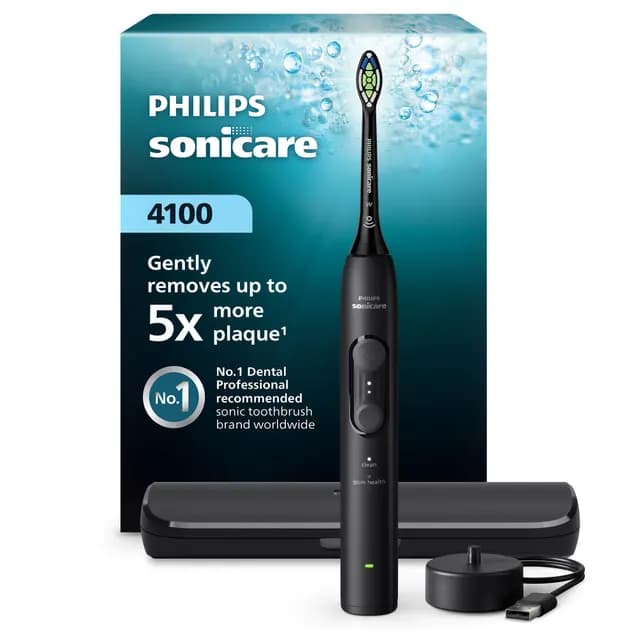Philips Sonicare Eltandborste 4100 Series Svart med Resefodral