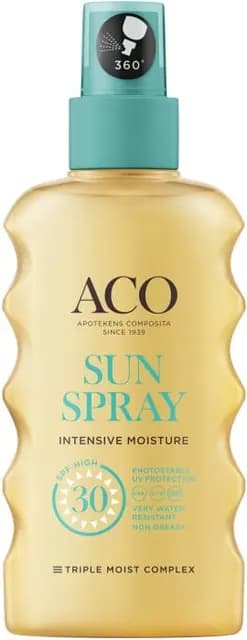 ACO Sun Pump Spray SPF30 Parfymfri Solskydd Kropp 175 ml