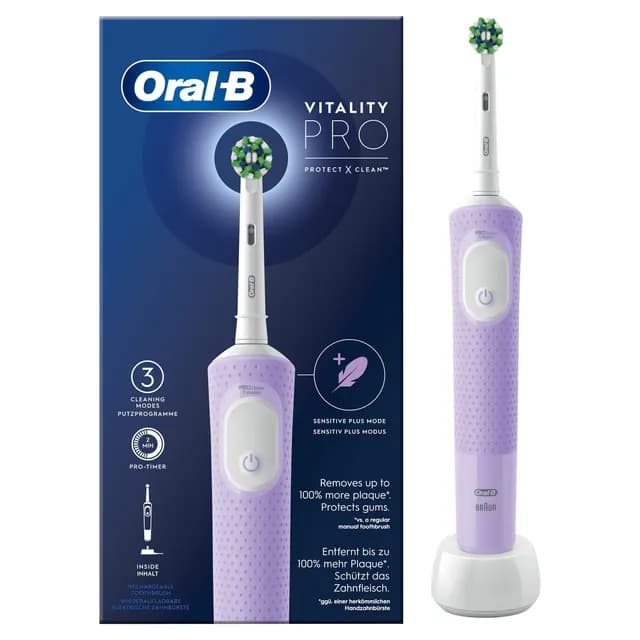 Oral-B Vitality Pro Lila Eltandborste Designed by Braun