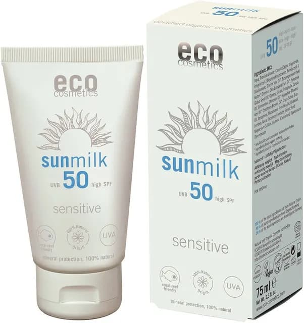 Eco Cosmetics Sun Milk Sensitive SPF 50, 75 ml