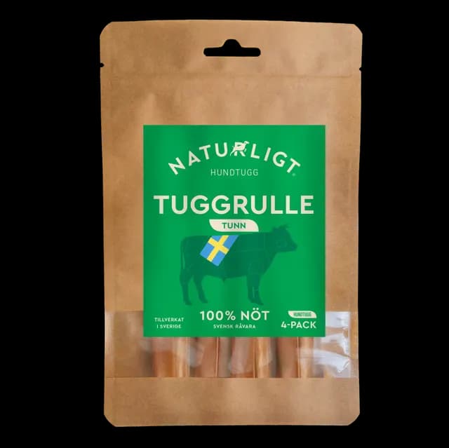 Naturligt Tuggrulle Tunn 4-pack