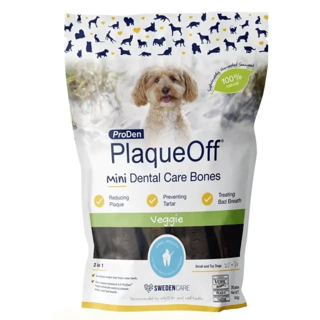 Swedencare PlaqueOff Mini Dental Bones Veggie 20 st