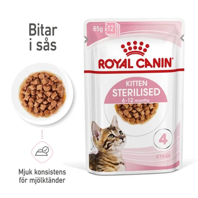 Royal Canin Kitten Sterilised Gravy Våtfoder för Kattunge 1,02 kg