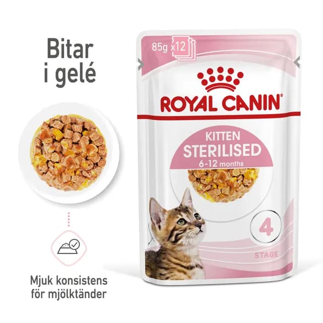 Royal Canin Kitten Sterilised Jelly Våtfoder för Kattunge 1,02 kg