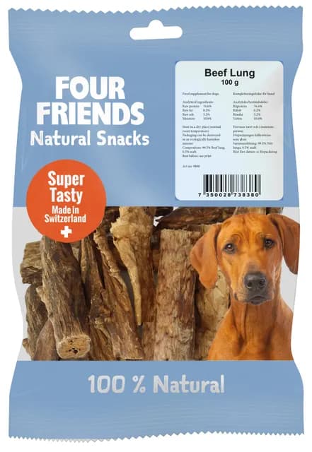 FourFriends Dog Beef Lung 100 g
