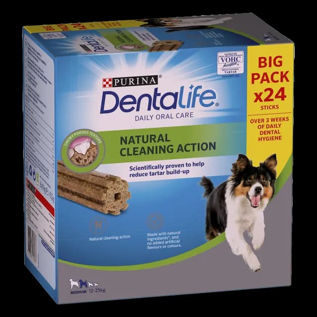 Purina DentaLife Medium 12-25 kg Big Pack 24 st