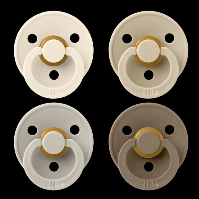 BIBS Colour Latex Size 2 Ivory/Sand/Vanilla/Dark Oak 4-pack