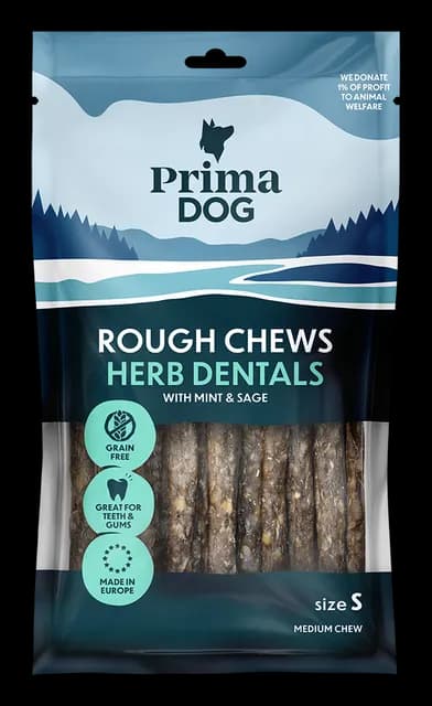 PrimaDog Rough Chews Dental Mint & Salvia 12 cm 100 g