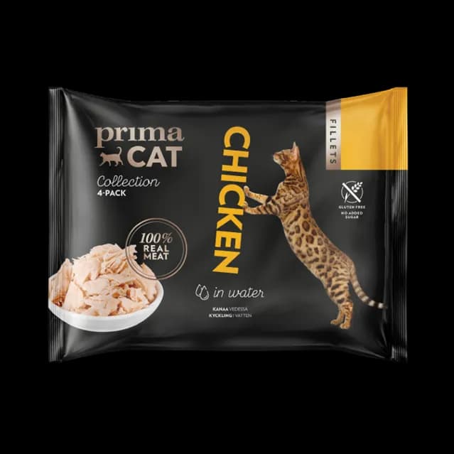 PrimaCat Fillets Kyckling i vatten 4 x 50 g