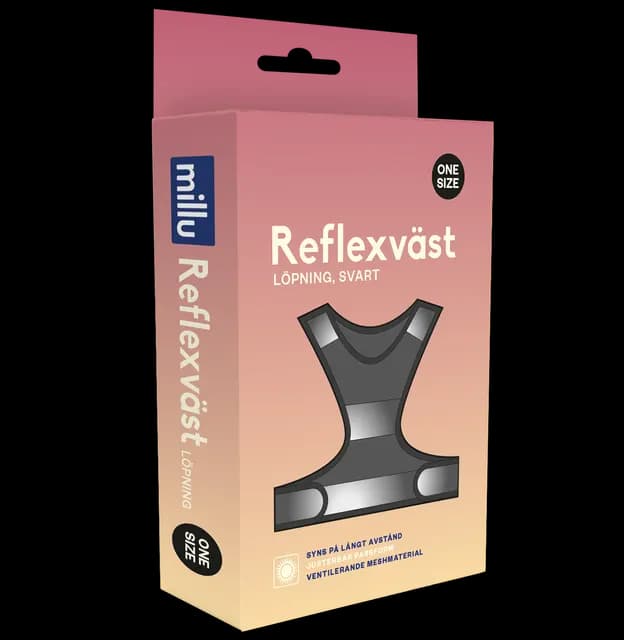 Millu Reflexväst Löpning Svart One-size
