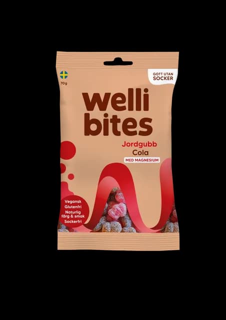 Wellibites Jordgubb Cola 70 g
