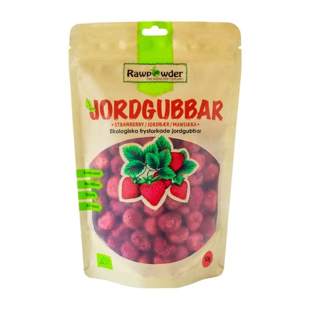 Rawpowder Frystorkade Jordgubbar 50 g