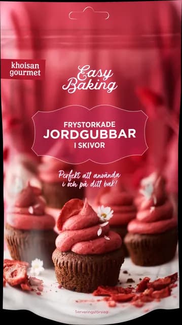 Khoisan Gourmet Frystorkade Jordgubbar i skivor 25 g