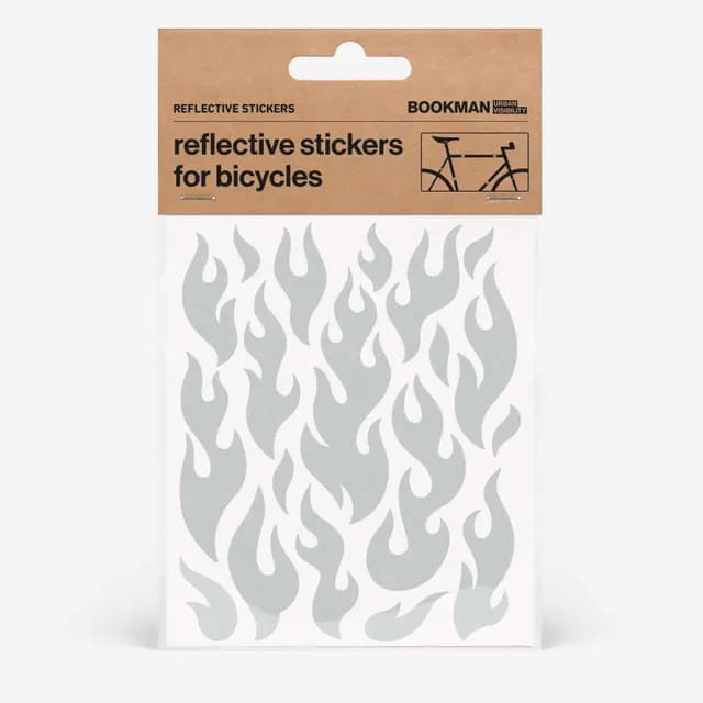 Bookman Urban Visibility Reflective Stickers Flames White