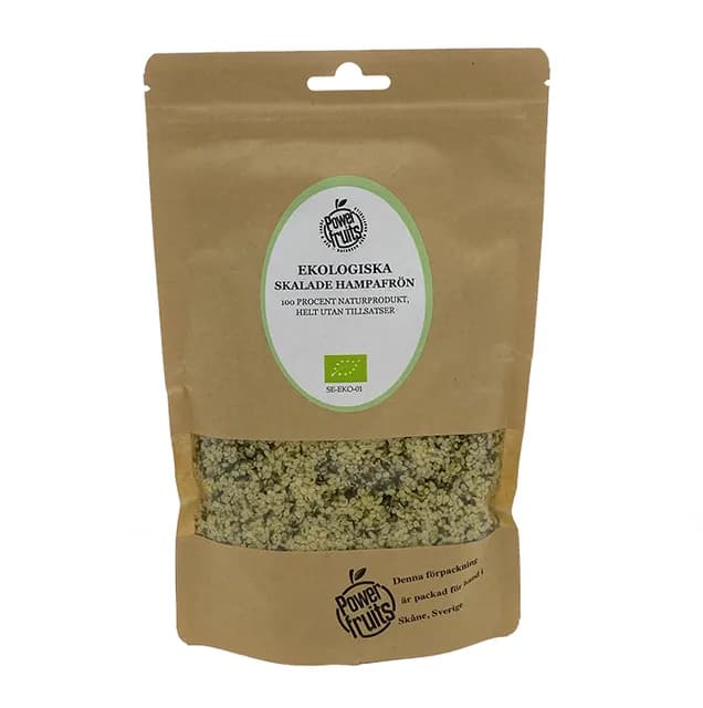 Powerfruits Ekologiska Skalade Hampafrön RAW 250 g