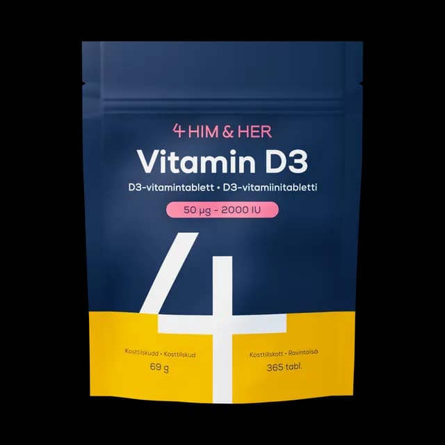 4HIM&HER Vitamin D3 50 µg/2000IU 365 tabletter