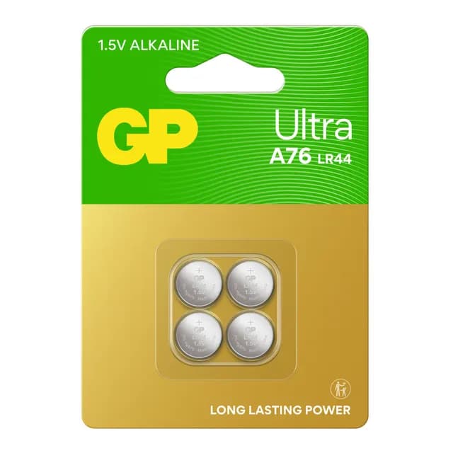 GP Batteries Ultra Alkaline Knappcell LR44/A76 4 st