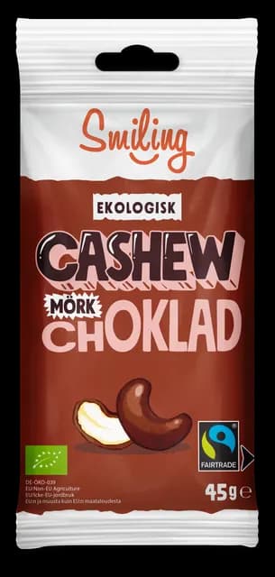 Smiling Cashew Mörk Choklad 45 g