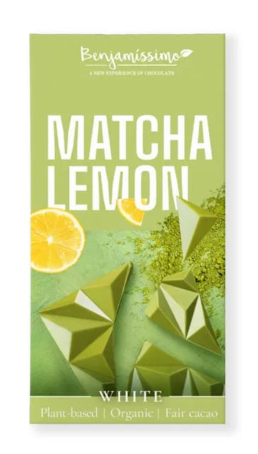 Benjamissimo Choklad Vit Matcha & Citron 60 g