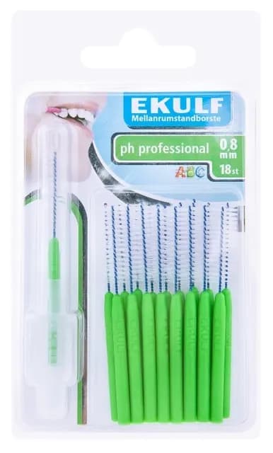 Ekulf Ph Professional Mellanrumsborste 0,8 mm 18-pack